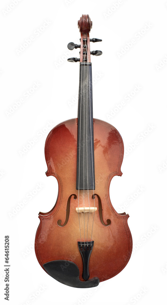Fototapeta premium wood violin isolated over white