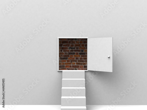 Stairs to open the door