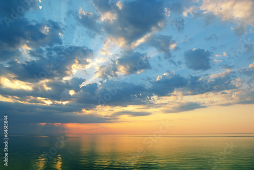 beautiful sunrise over the ocean