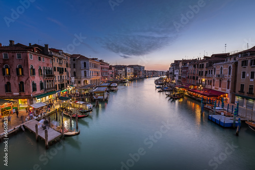View on Grand Canal from Rialto Bridge  Venice  Italy
