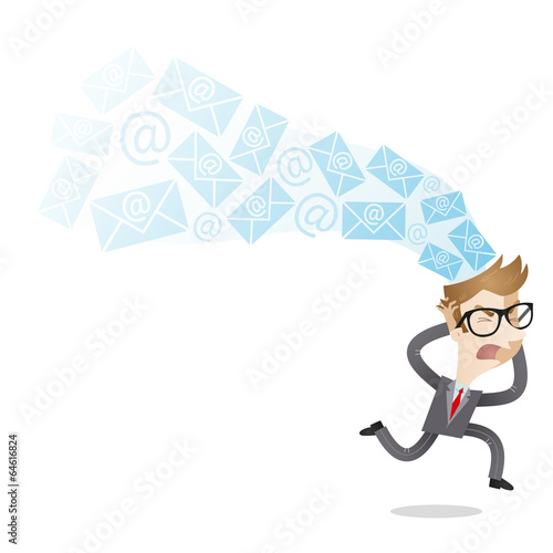 Businessman, emails, permanent availability, busy