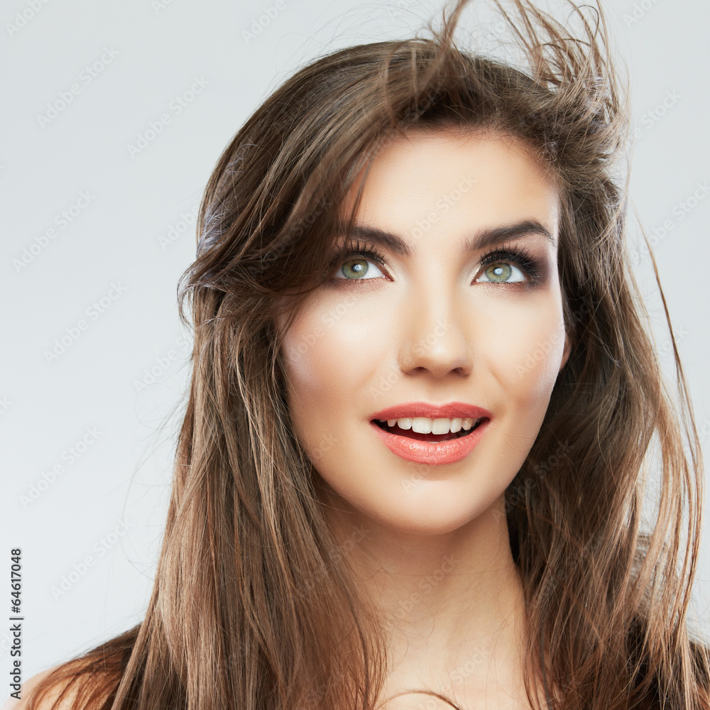 Woman hair style fashion portrait . isolated. Woman hair style fashion portrait . isolated.