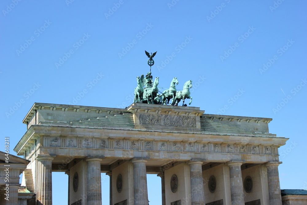 Die Quadriga am Brandenburger Tor in Berlin, Deutschland