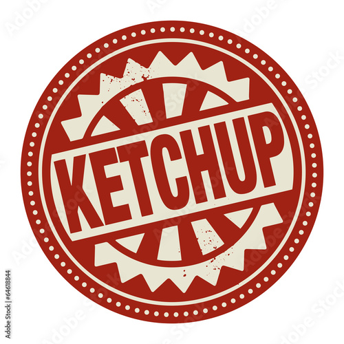 Abstract stamp or label with the text Ketchup written inside
