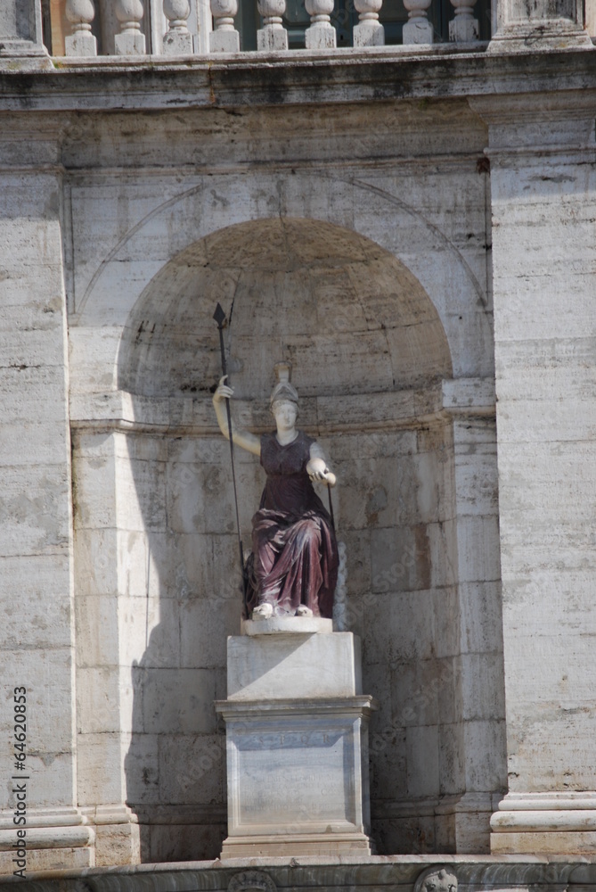 Ancient statue of Athena in Capitol Hill, Rome