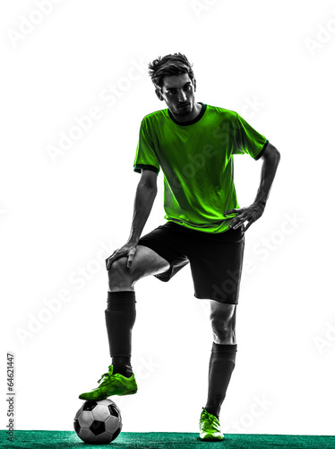 soccer football player young man silhouette