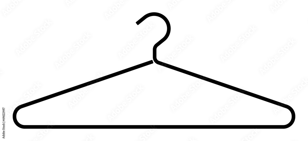 Fototapeta premium Hanger. Vector silhouette on a white background