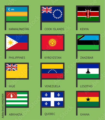 Flags flat set-16
