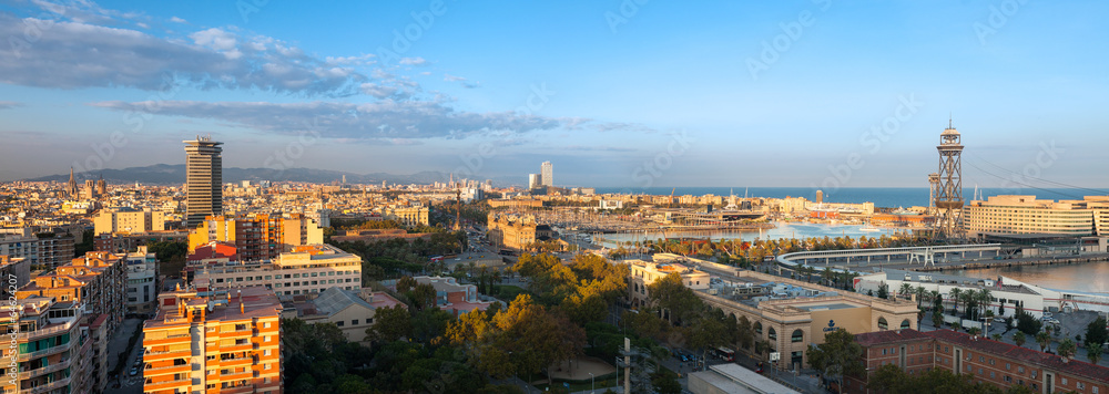 Naklejka premium Panorama di Barcellona, Spagna