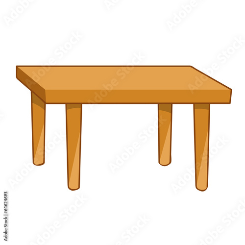 Wooden table isolated illustration
