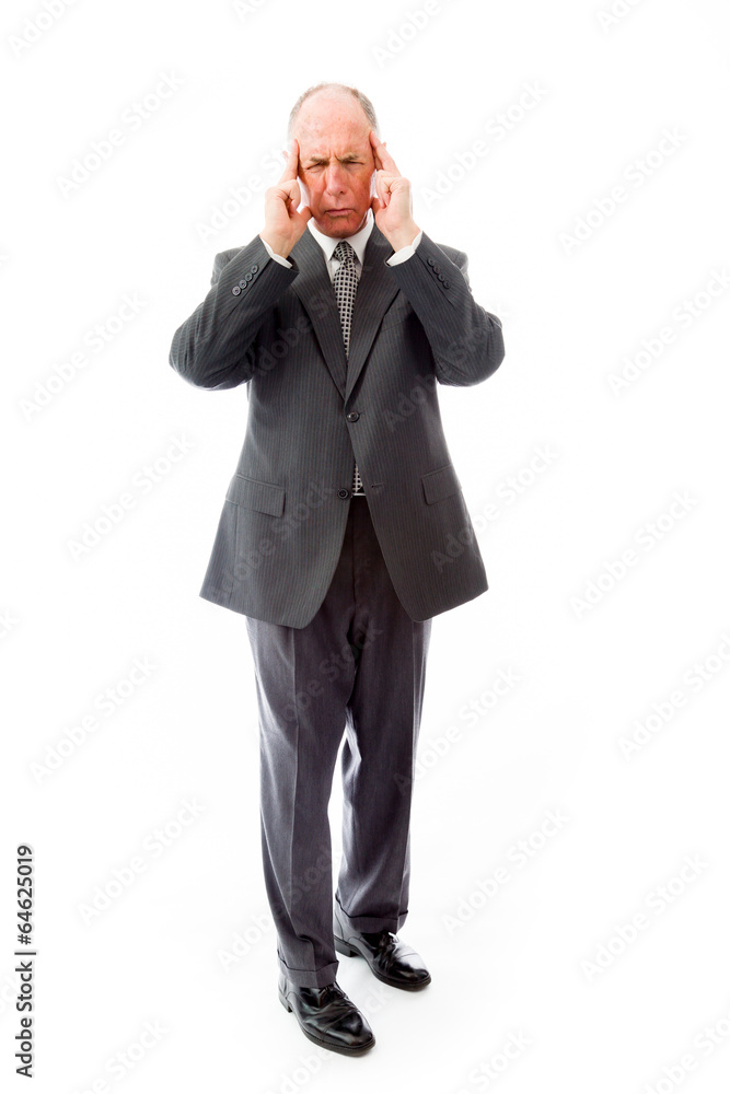 Businessman suffering from headache Businessman suffering from headache