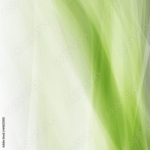 abstract green eco waves square vector background