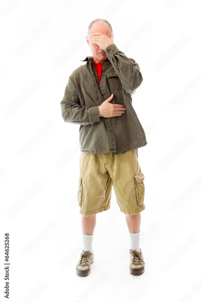 Fototapeta premium Senior man looking depressed