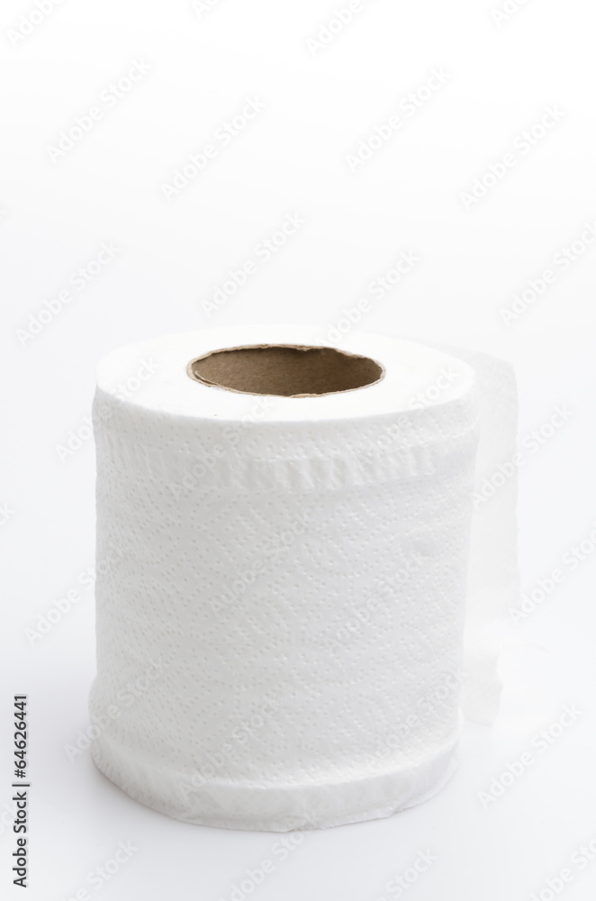 Toilet paper roll isolated white background Toilet paper roll isolated white background