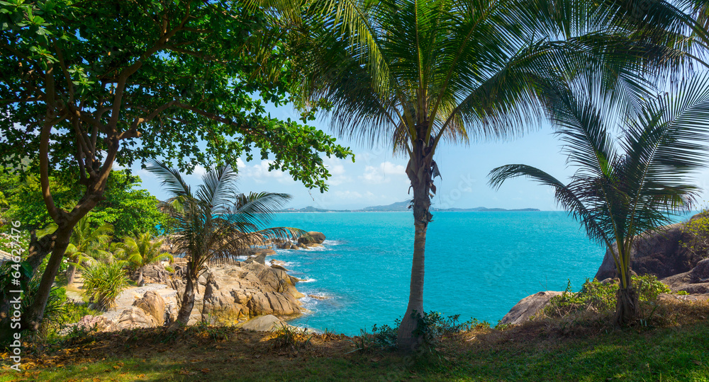 Rocky coastline on Samui Island Rocky coastline on Samui Island