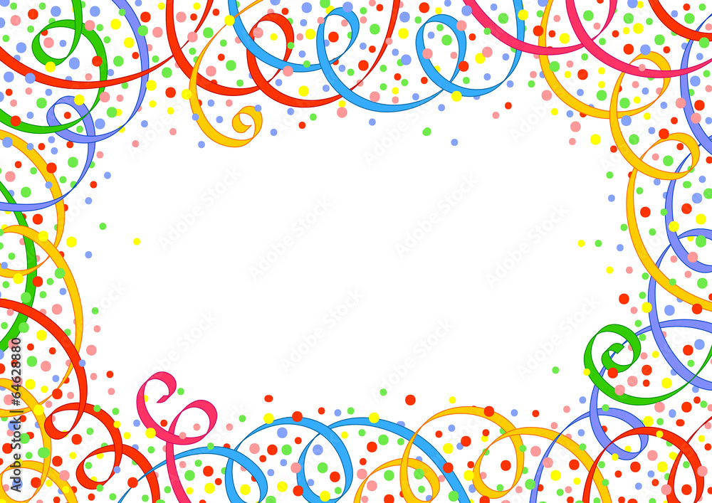 Festive background with ribbons and circles Festive background with ribbons and circles