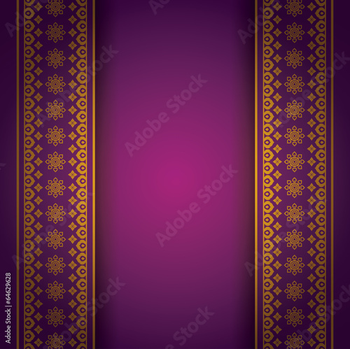 Asian Art Background, Thai art pattern vector.