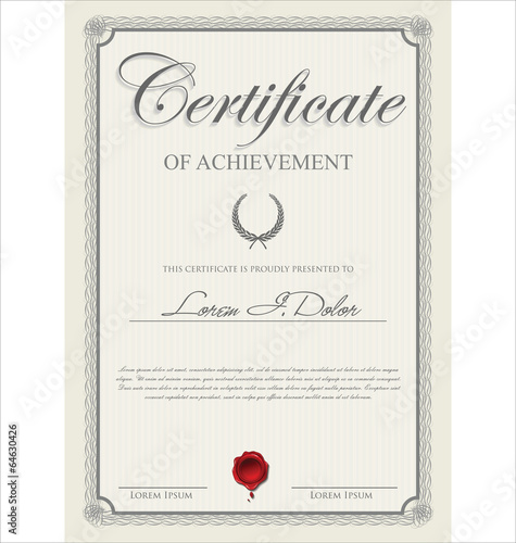 Certificate template