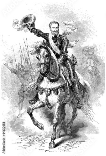 Obraz na płótnie French King Henri IV riding - 16th century