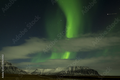 Northern lights in the iceland sky