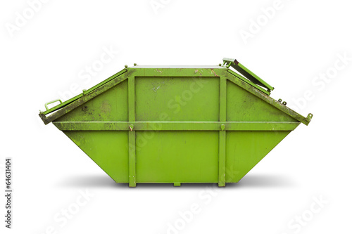 Green skip or dumpster © teptong