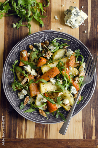 Roasted root and rocket salad
