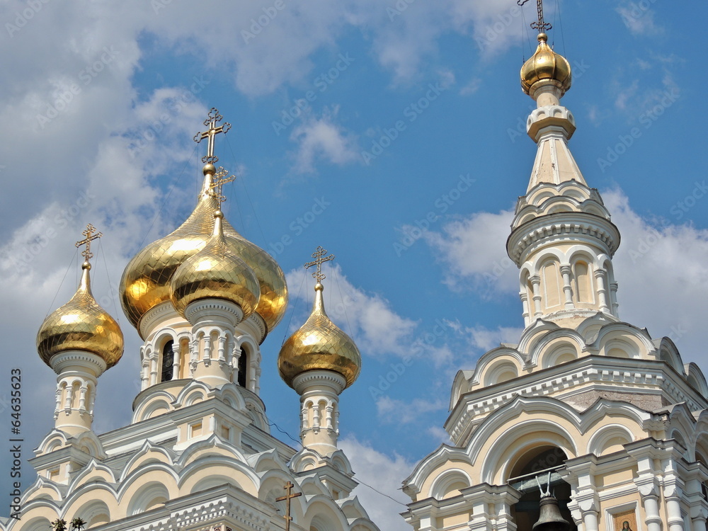 Православный храм во имя Александра Невского в городе Ялта в Крыму.