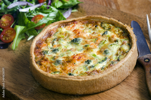 Salmon quiche photo