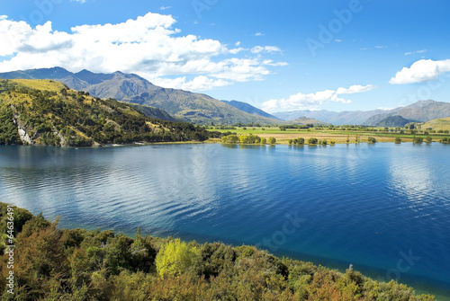 landscape with lake in the south of New Zealand