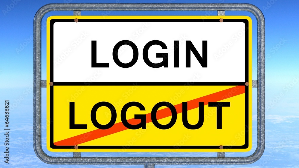 Fototapeta premium login statt logout