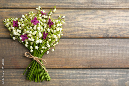 Fototapeta Naklejka Na Ścianę i Meble -  Beautiful lilac flowers and lilies of the valley,