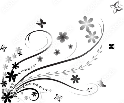 Floral abstract isolated on white