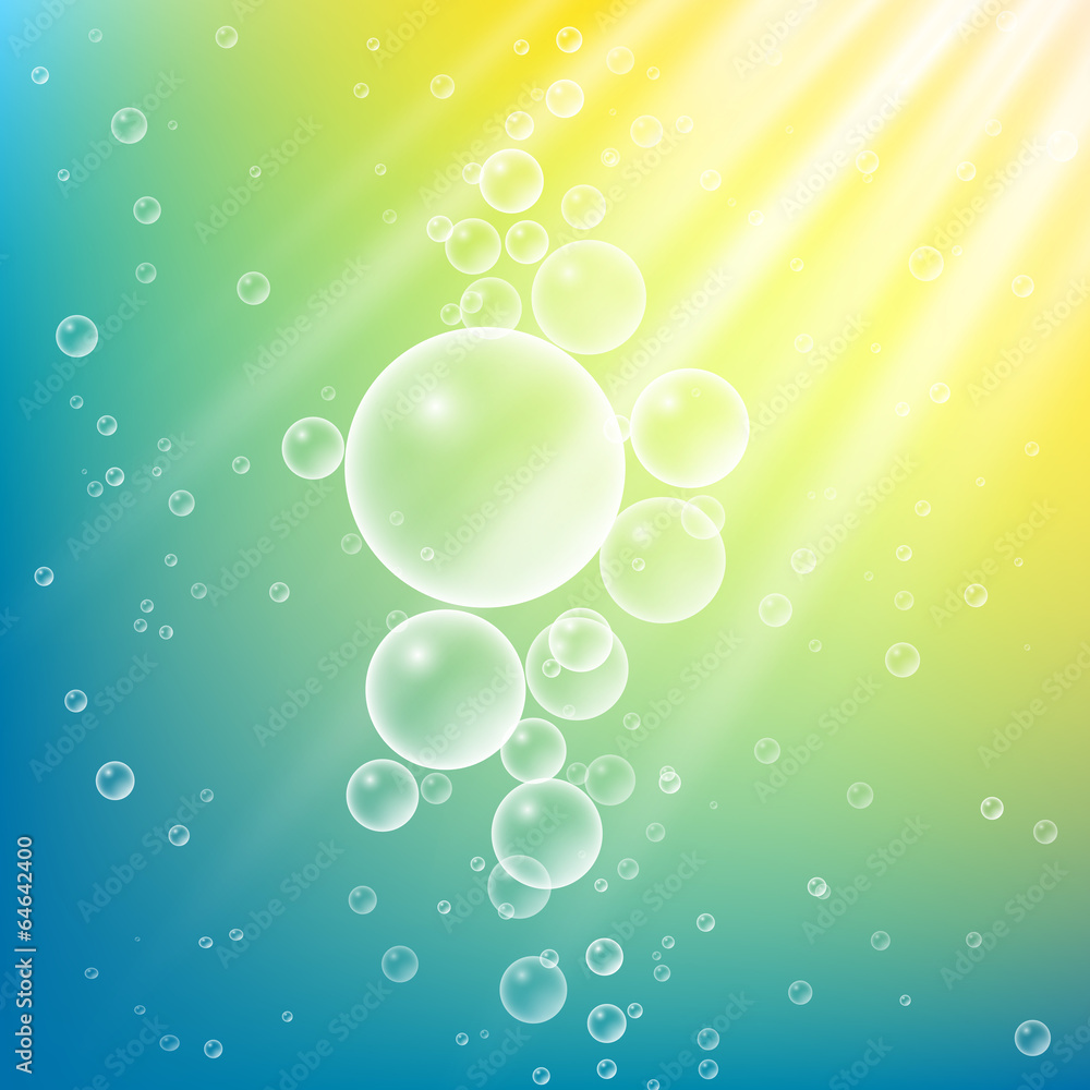 Sea bubbles, vector