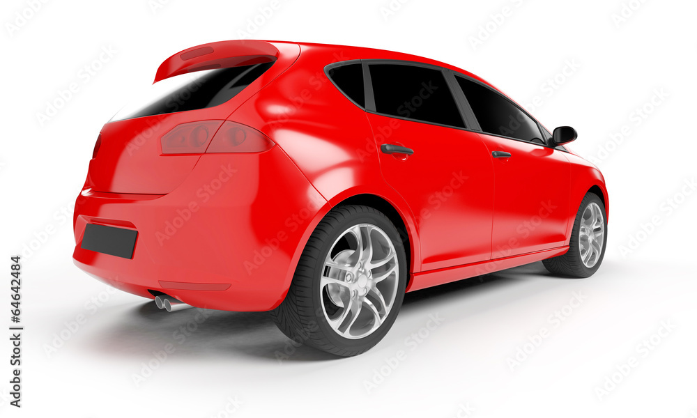 3d rendered illustration of a small car