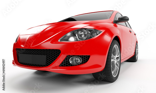 3d rendered illustration of a small car