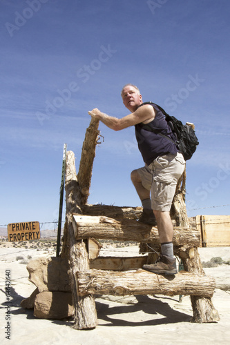 Man Entering Private Property photo
