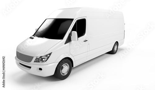 3d rendered illustration of a white transporter. © Sebastian Kaulitzki