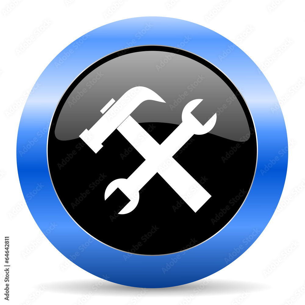 tool blue glossy icon tool blue glossy icon