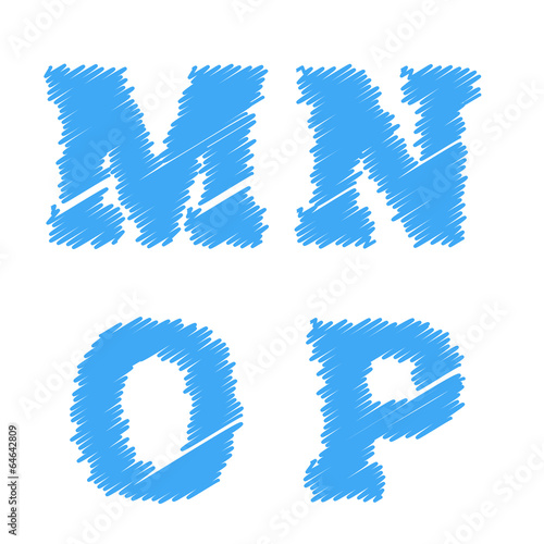 Sketched vector alphabet