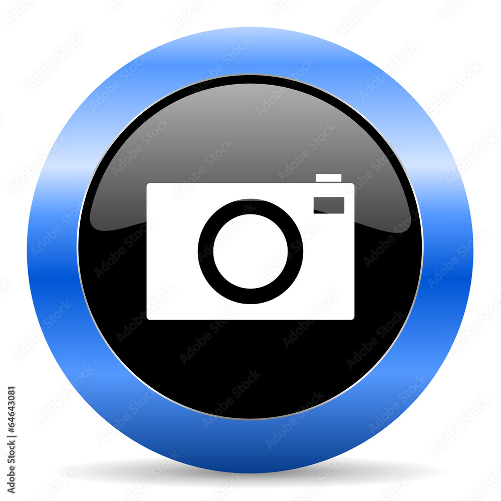 camera blue glossy icon camera blue glossy icon
