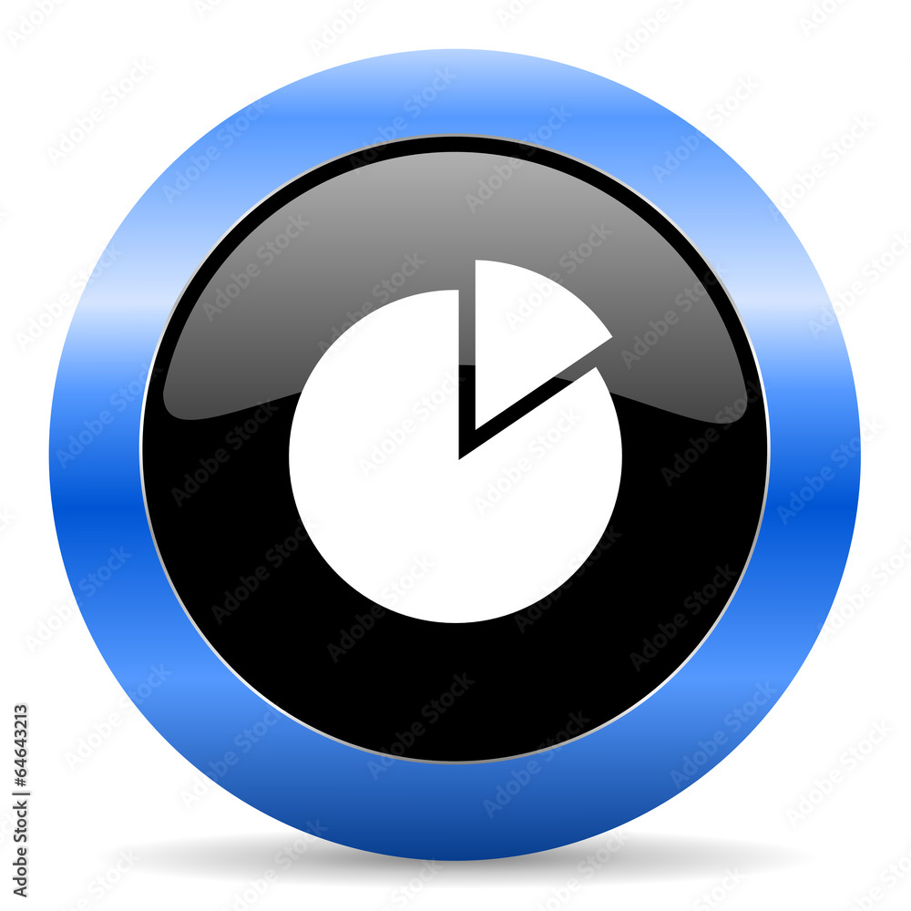 chart blue glossy icon chart blue glossy icon