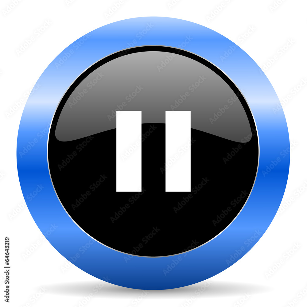 pause blue glossy icon pause blue glossy icon