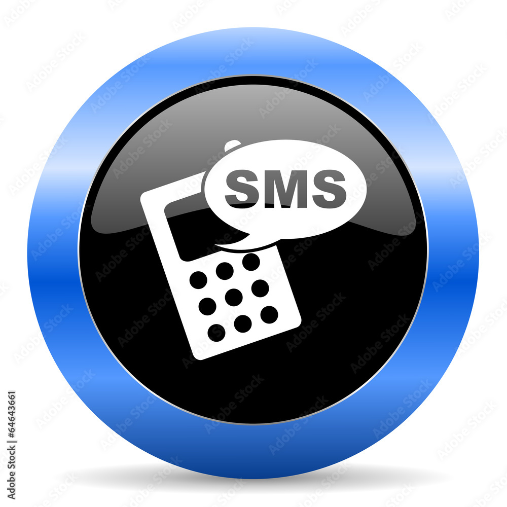 sms blue glossy icon sms blue glossy icon
