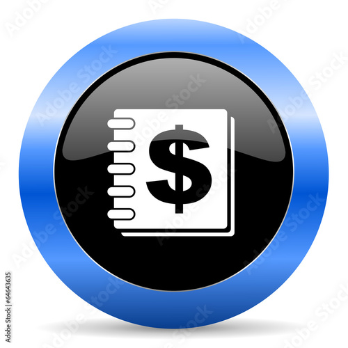 money blue glossy icon