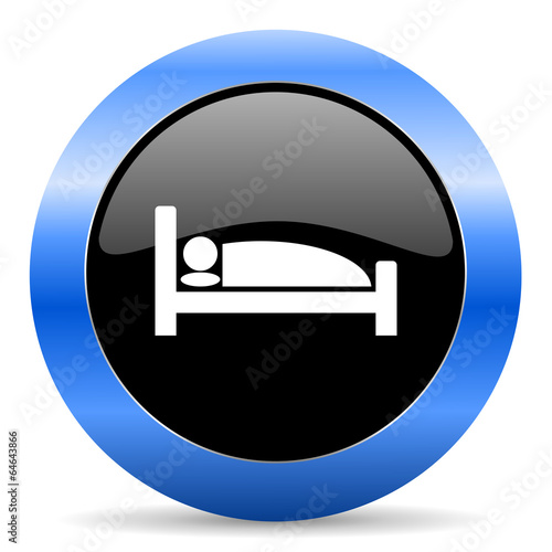 hotel blue glossy icon