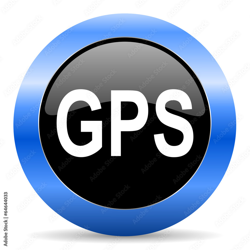 gps blue glossy icon gps blue glossy icon