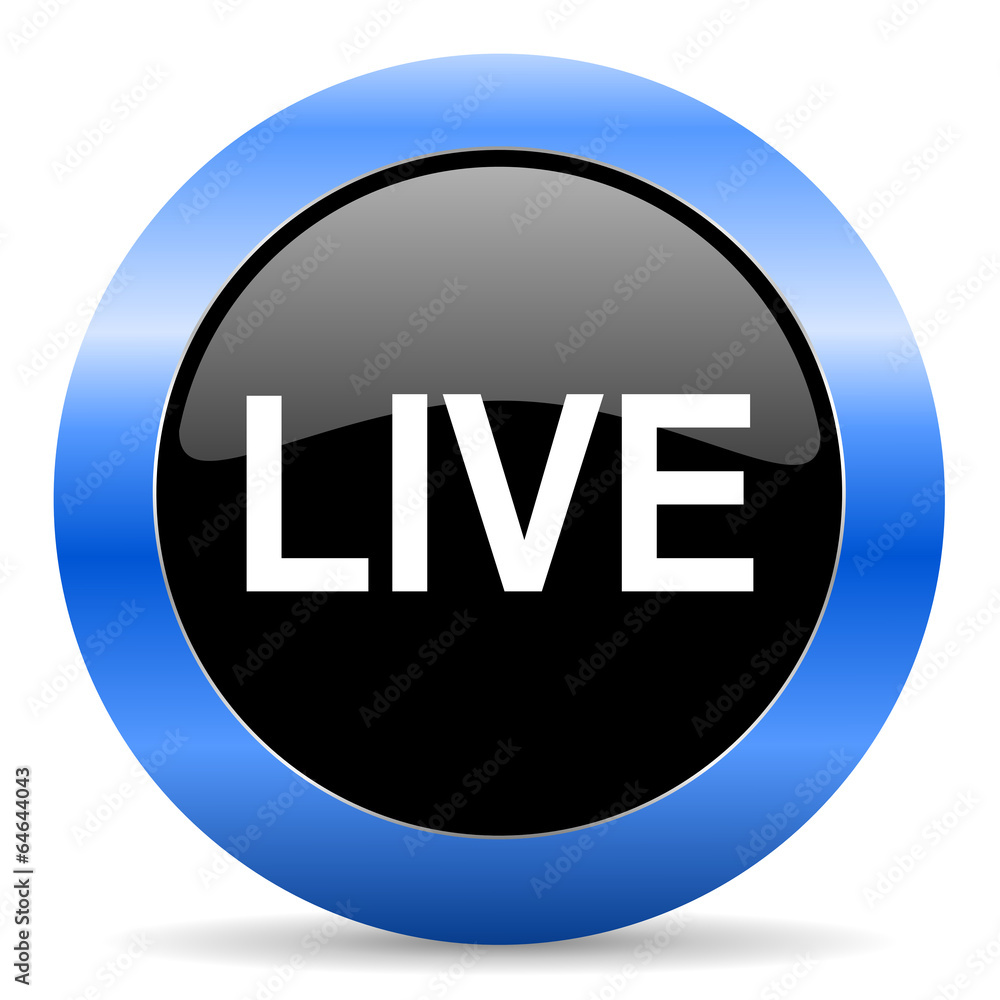live blue glossy icon live blue glossy icon