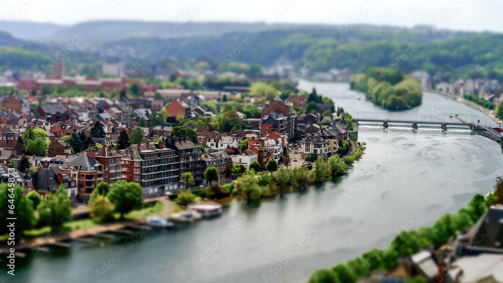 Fototapeta premium The bird's eye view of Namur