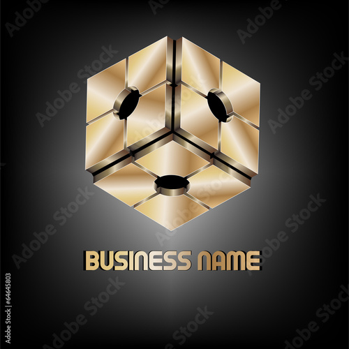 goldener Würfel, Business Logo design