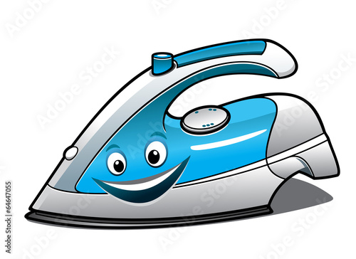 Cheerful cartoon electric iron